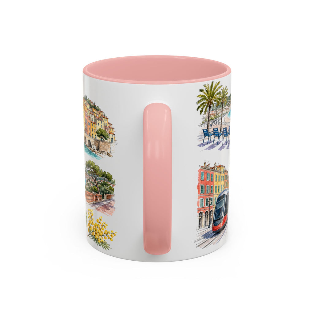 Nice Illustrated Travel Mug | City Souvenir Accent Coffee Mug | 11oz 15oz Ceramic Cup