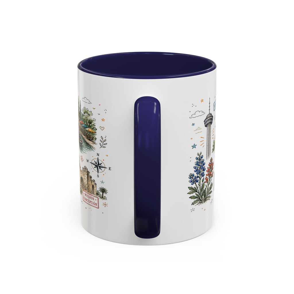 San Antonio Coffee Mug | Texas Souvenir City Gift | Accent Color Ceramic 11oz 15oz