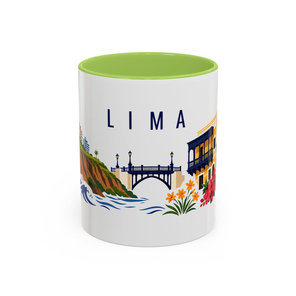 Lima Coffee Mug | Peru Travel Souvenir | Porcelain Decal City Gift | 11oz 15oz Accent Mug