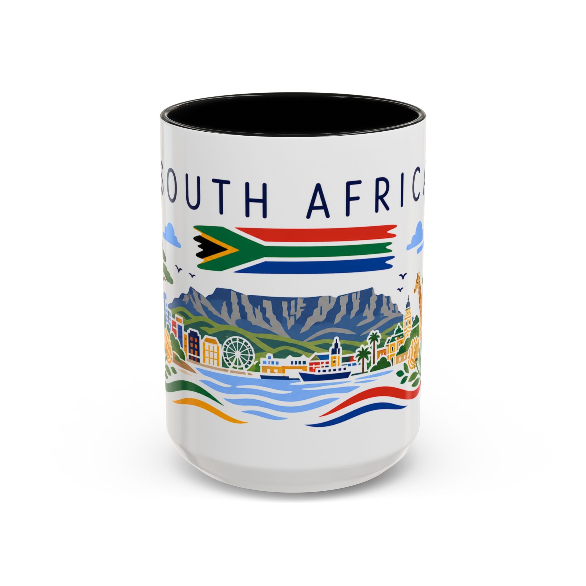 South Africa Coffee Mug | Travel Souvenir Accent Mug | Country Gift Ceramic Cup 11oz 15oz