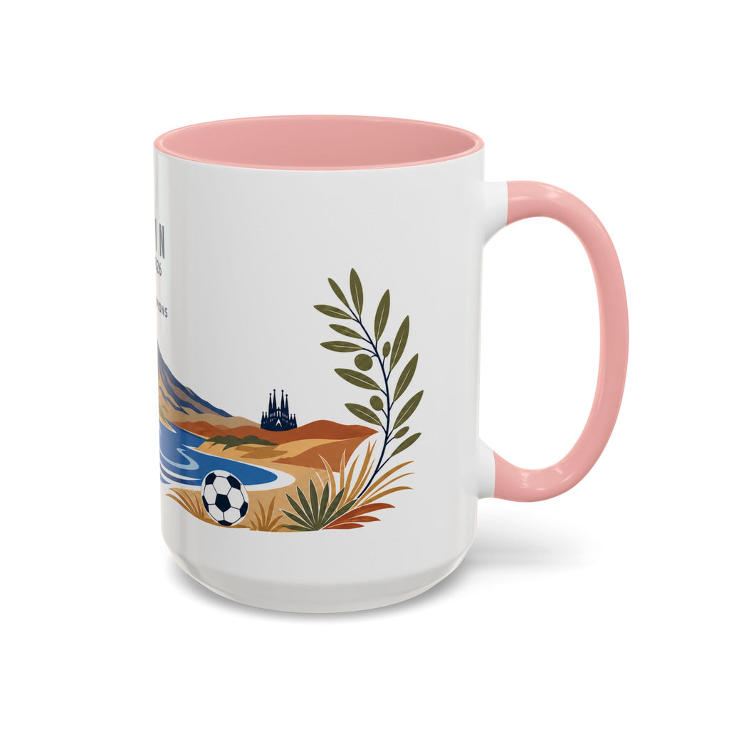 Spain World Champions Mug | 2010 2026 Spanish Soccer Gift | Two Time Football Champion Cup | 11oz 15oz Accent Mug