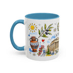 Athens Travel Mug | European City Souvenir Accent Coffee Mug | 11oz 15oz Ceramic Cup