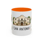 San Antonio Illustrated Travel Mug | City Souvenir Accent Coffee Mug | 11oz 15oz Ceramic Cup