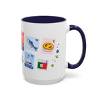 Lisbon Coffee Mug | Postage Stamp Collage Mug | Travel Souvenir Accent Cup 11oz 15oz