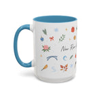 New River Gorge National Park Christmas Mug | Watercolor Travel Souvenir | Holiday Gift | Accent Ceramic Coffee Cup 11oz 15oz