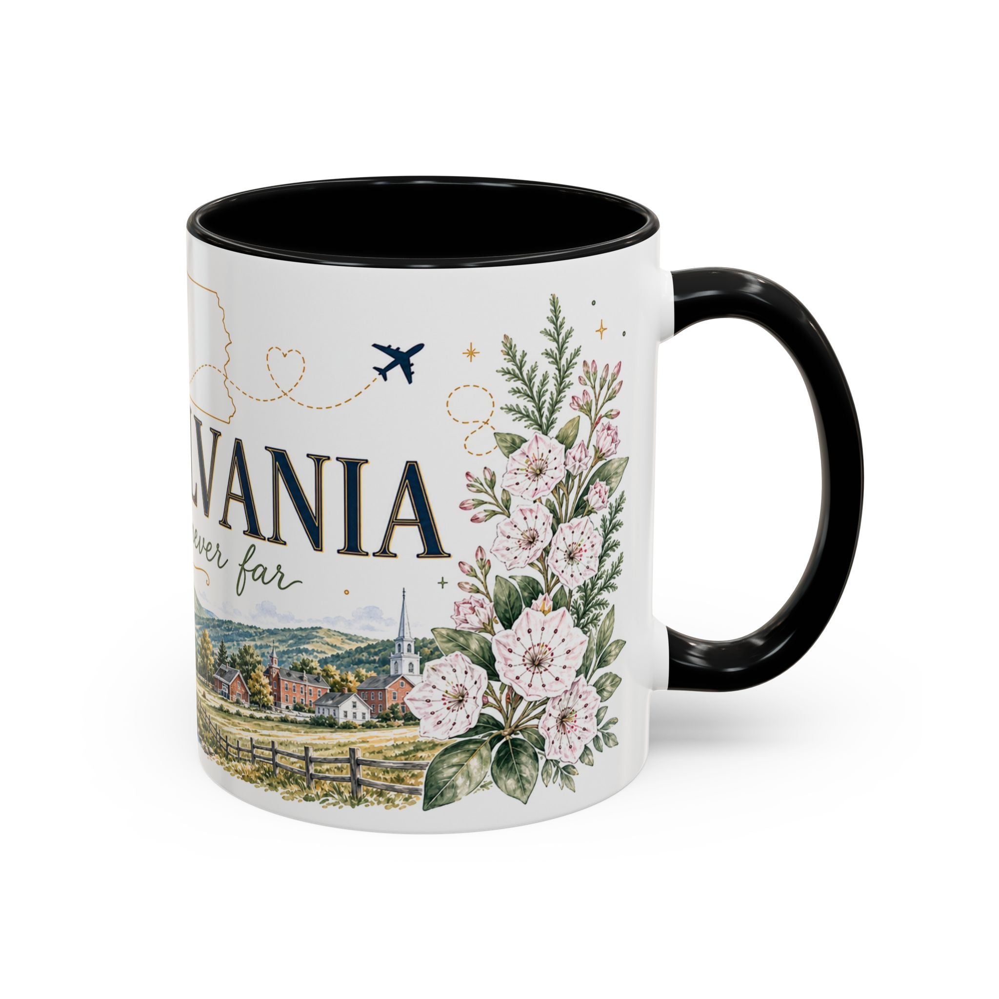 Pennsylvania Home State Mug | Moving Away Gift | Long Distance Friendship Coffee Cup | 11oz 15oz Accent Mug