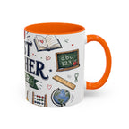 Best Teacher Ever Coffee Mug | Teacher Appreciation Gift | Accent Color Ceramic 11oz 15oz