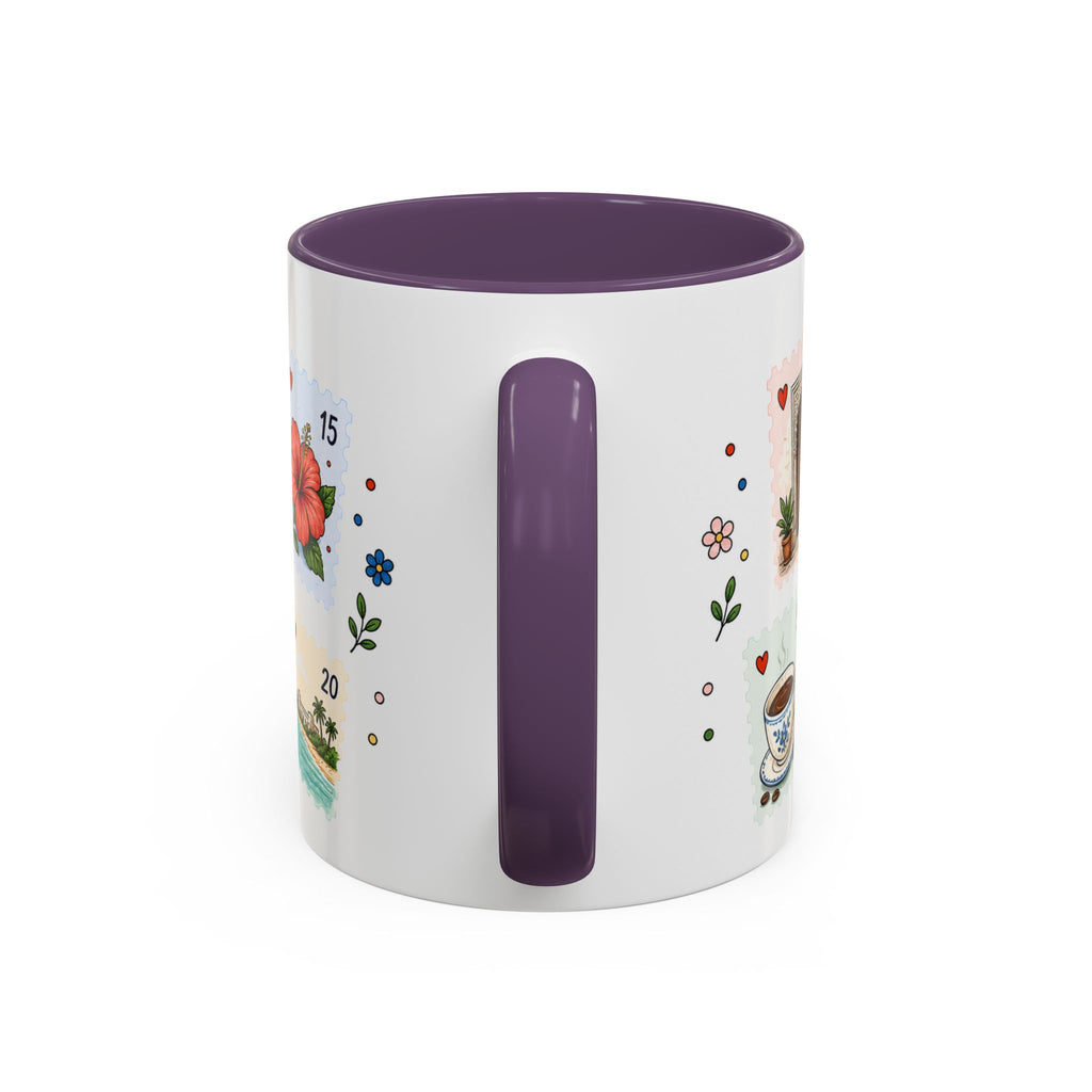 Zanzibar City Coffee Mug | Postage Stamp Collage Mug | Travel Souvenir Accent Cup 11oz 15oz
