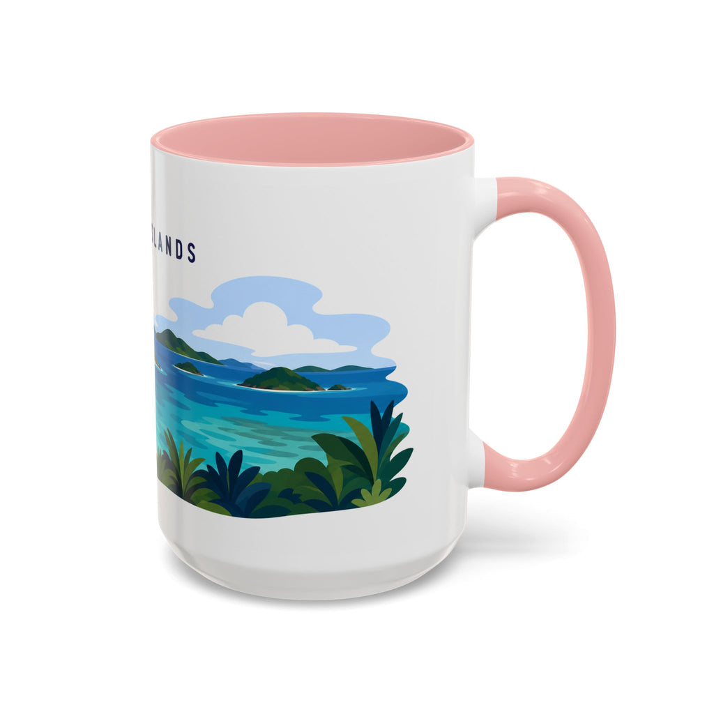 Virgin Islands National Park Coffee Mug | Solid Color Block Park Souvenir | 11oz 15oz Accent Mug