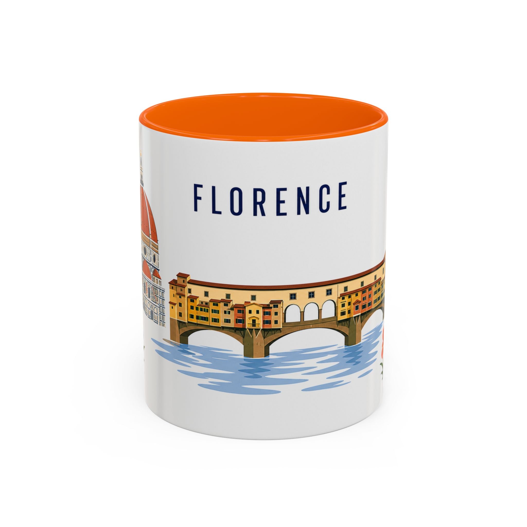 Florence Coffee Mug | Italy Travel Souvenir | Porcelain Decal City Gift | 11oz 15oz Accent Mug