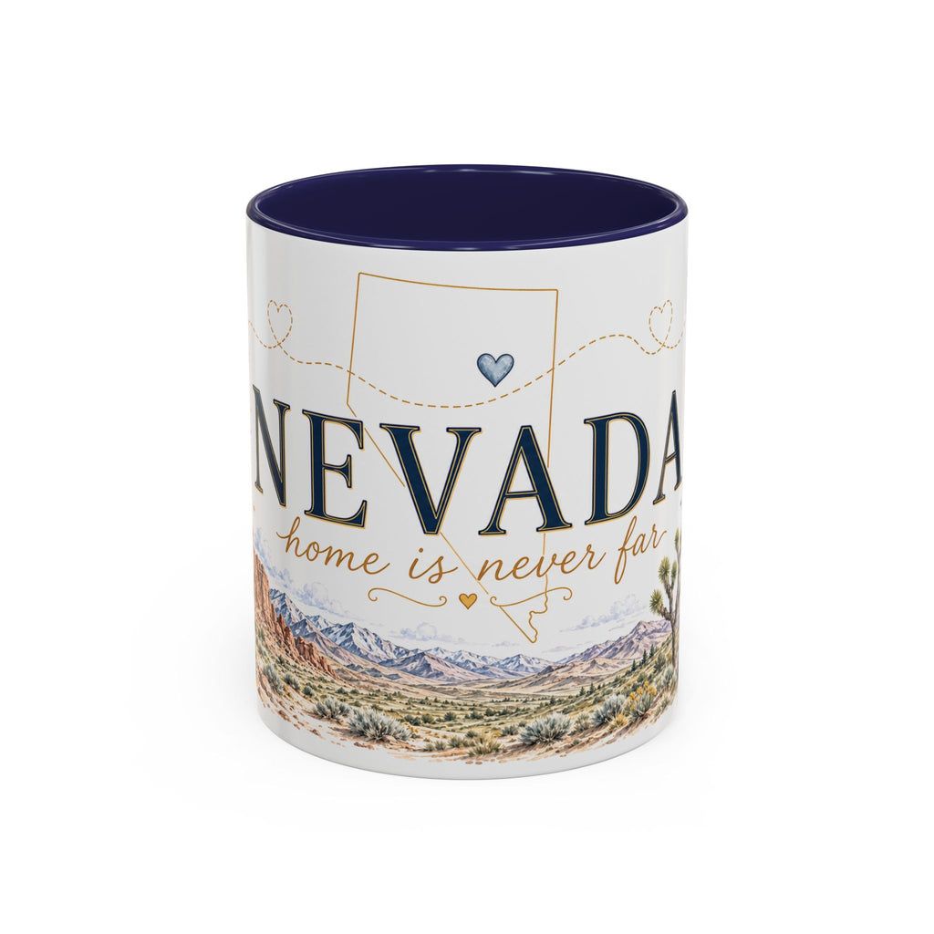 Nevada Home State Mug | Moving Away, Long Distance Friendship Gift | 11oz 15oz Accent Mug