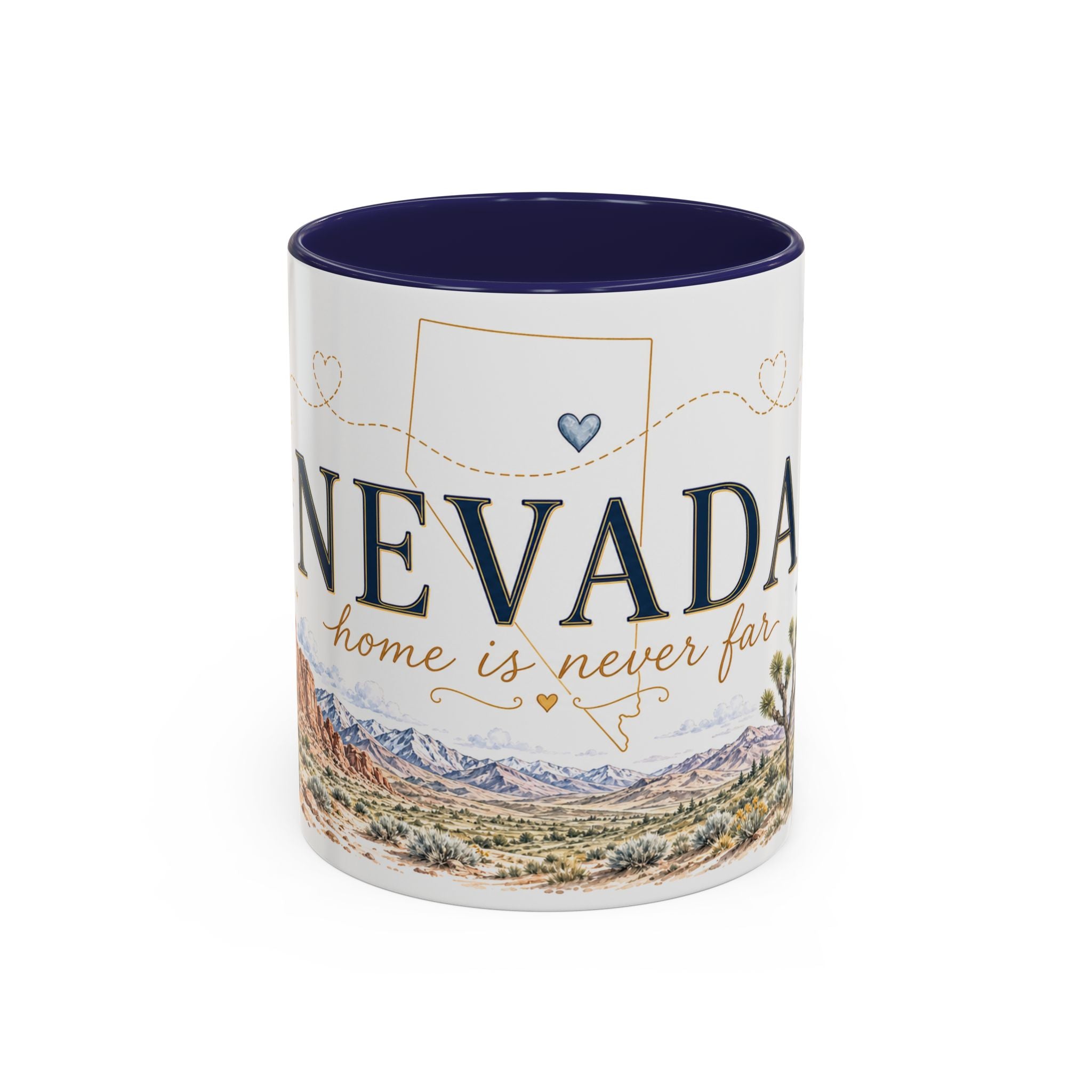 Nevada Home State Mug | Moving Away, Long Distance Friendship Gift | 11oz 15oz Accent Mug