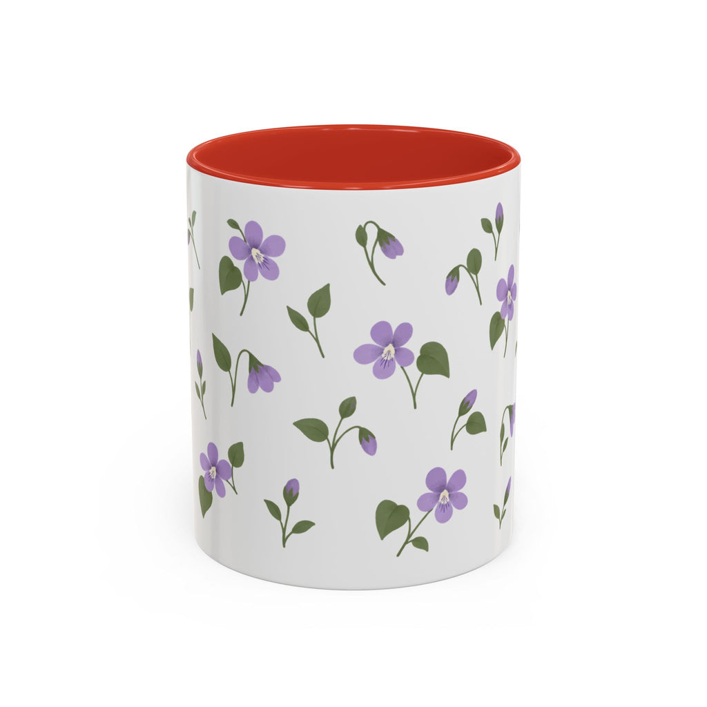 Illinois Violet Mug, State Flower Floral Coffee Cup, 11oz Botanical Gift