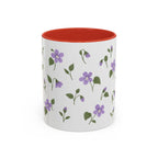 Illinois Violet Mug, State Flower Floral Coffee Cup, 11oz Botanical Gift