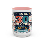 Custom Gamer Birthday Mug | Level Unlocked Name Age Coffee Cup