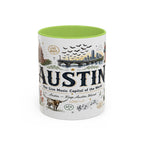 Austin Coffee Mug | Texas Souvenir City Gift | Accent Color Ceramic 11oz 15oz