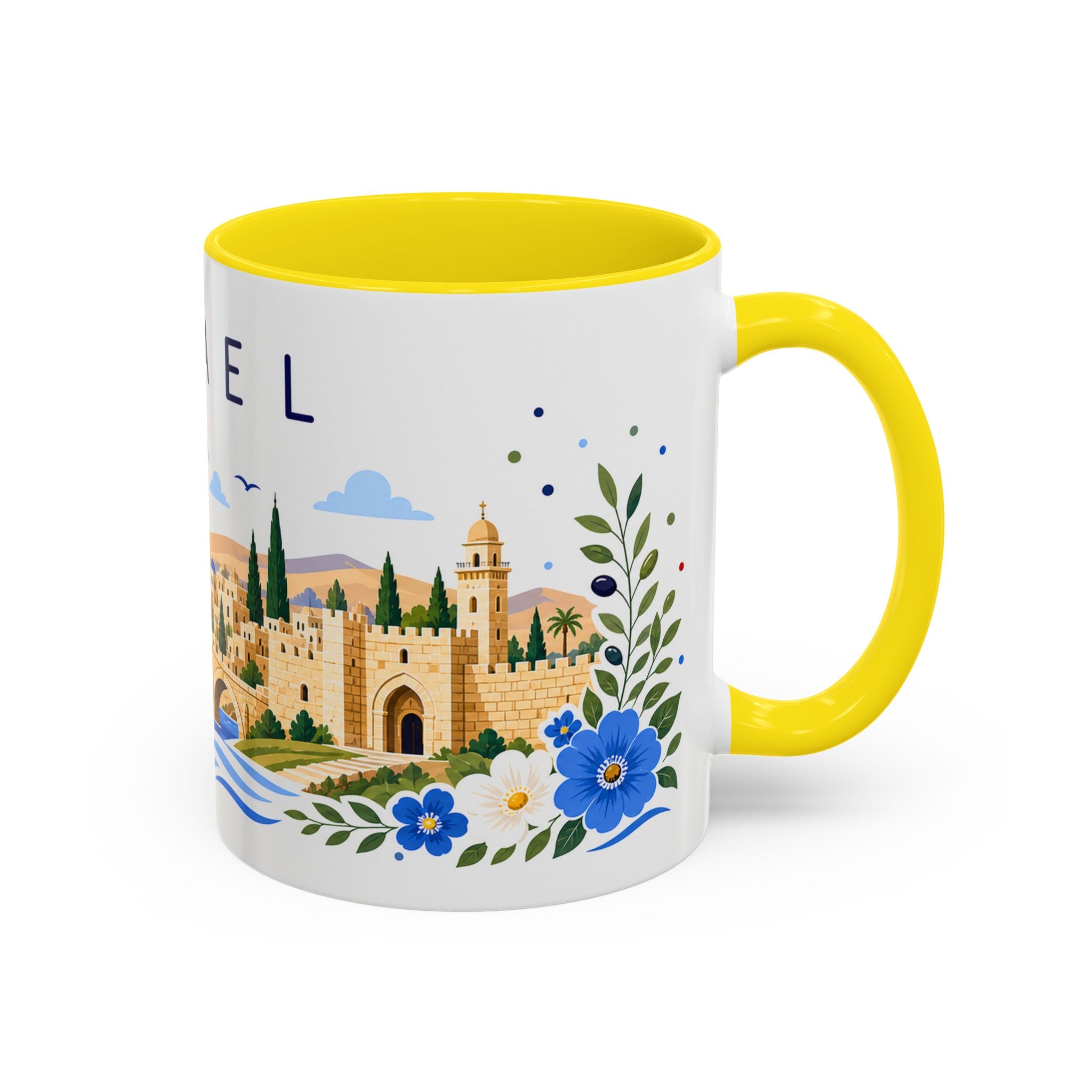 Israel Coffee Mug | Travel Souvenir Accent Mug | Place Gift Ceramic Cup 11oz 15oz