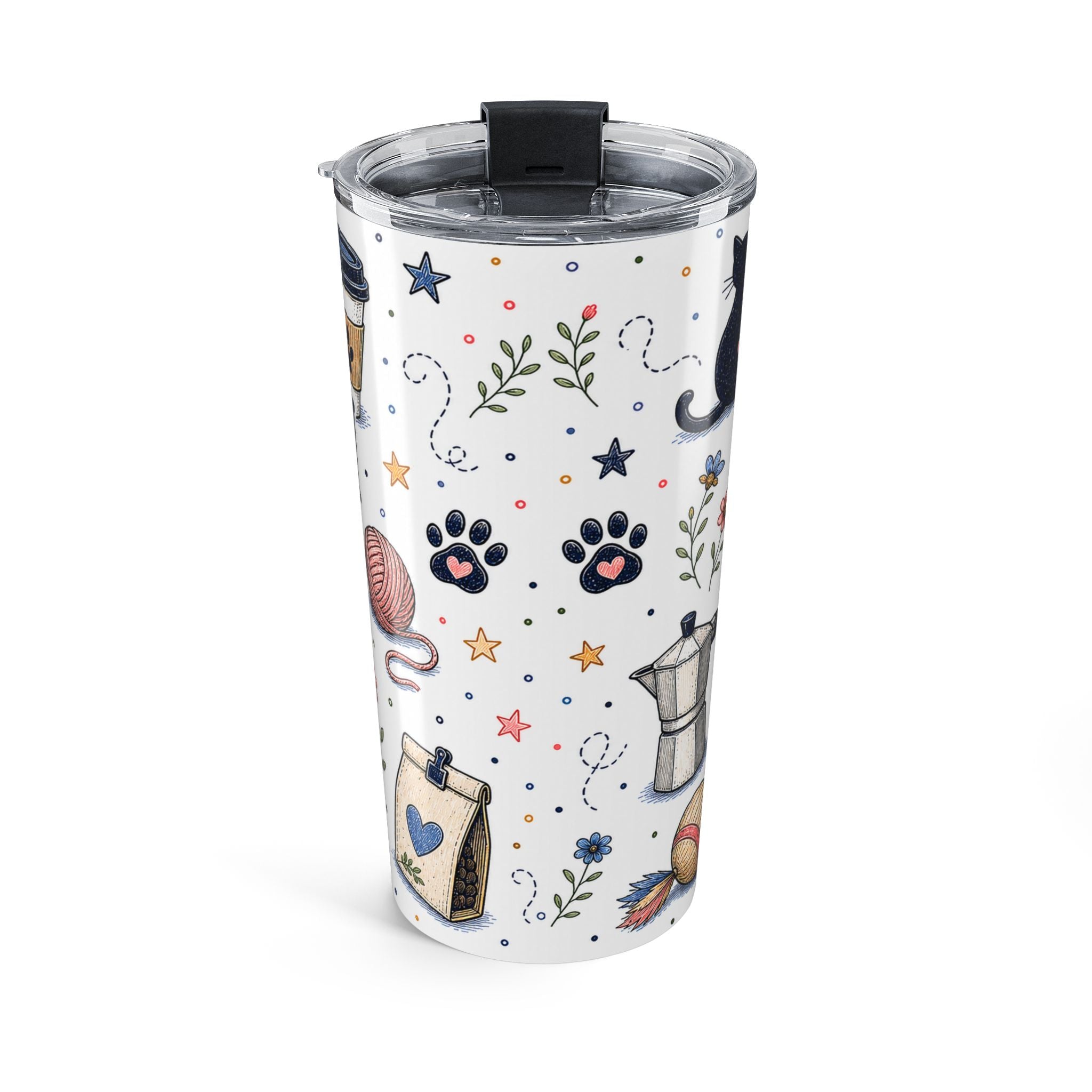 Cat Mom Coffee Club 20oz Tumbler | Cat Mom Gift | Insulated Stainless Steel Travel Cup