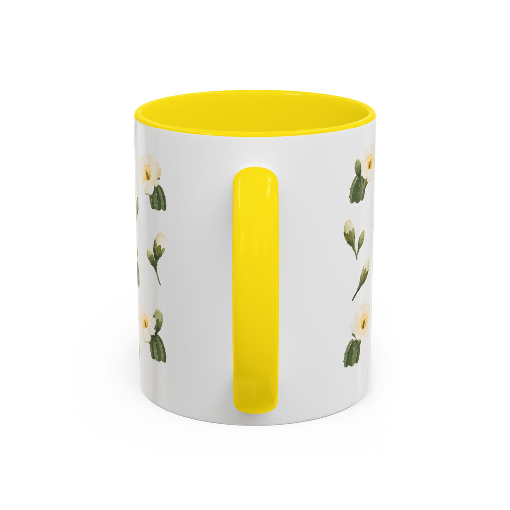 Arizona Saguaro cactus blossom Mug, State Flower Floral Coffee Cup, 11oz Botanical Gift