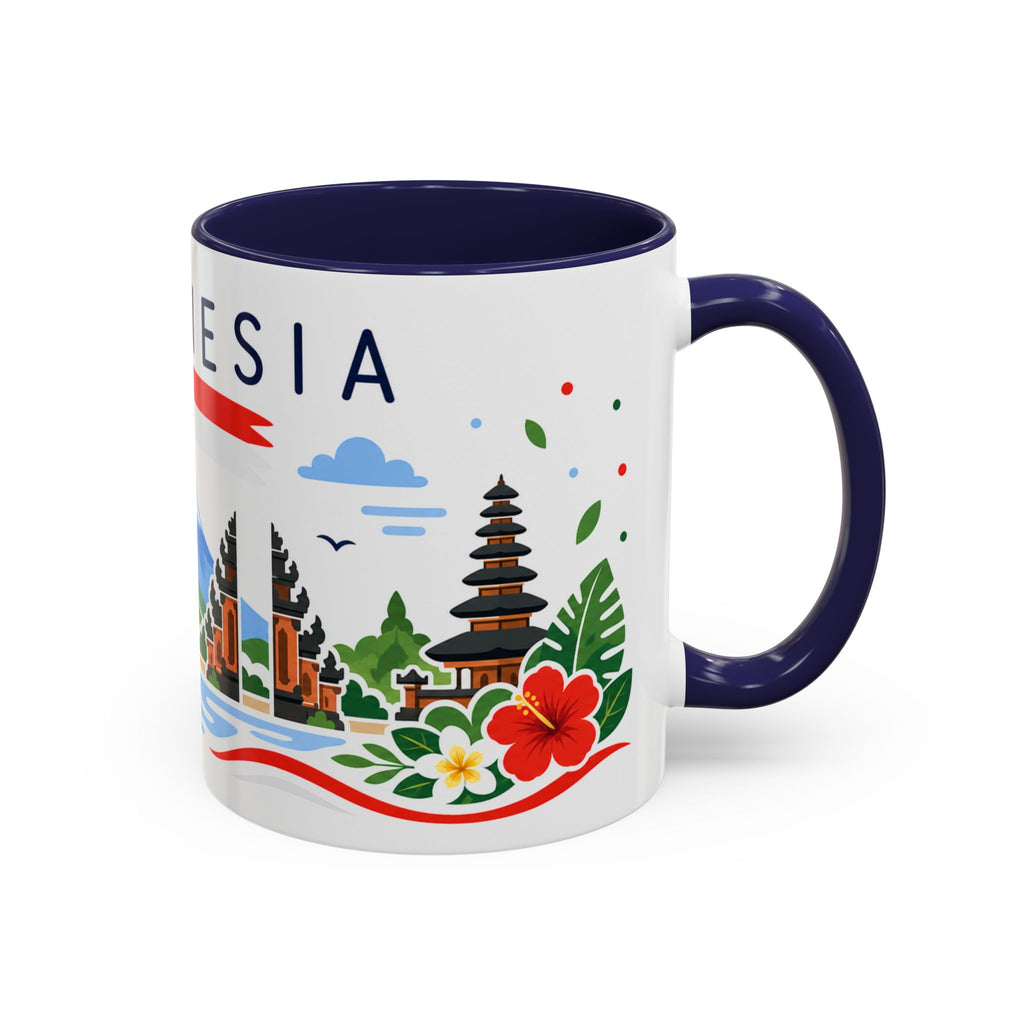 Indonesia Coffee Mug | Travel Souvenir Accent Mug | Country Gift Ceramic Cup 11oz 15oz