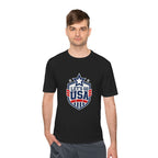 United States Soccer T Shirt, Let's Go USA Fan Tee, Moisture Wicking Sport Shirt