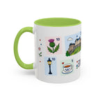 Edinburgh Coffee Mug | Postage Stamp Collage Mug | Travel Souvenir Accent Cup 11oz 15oz
