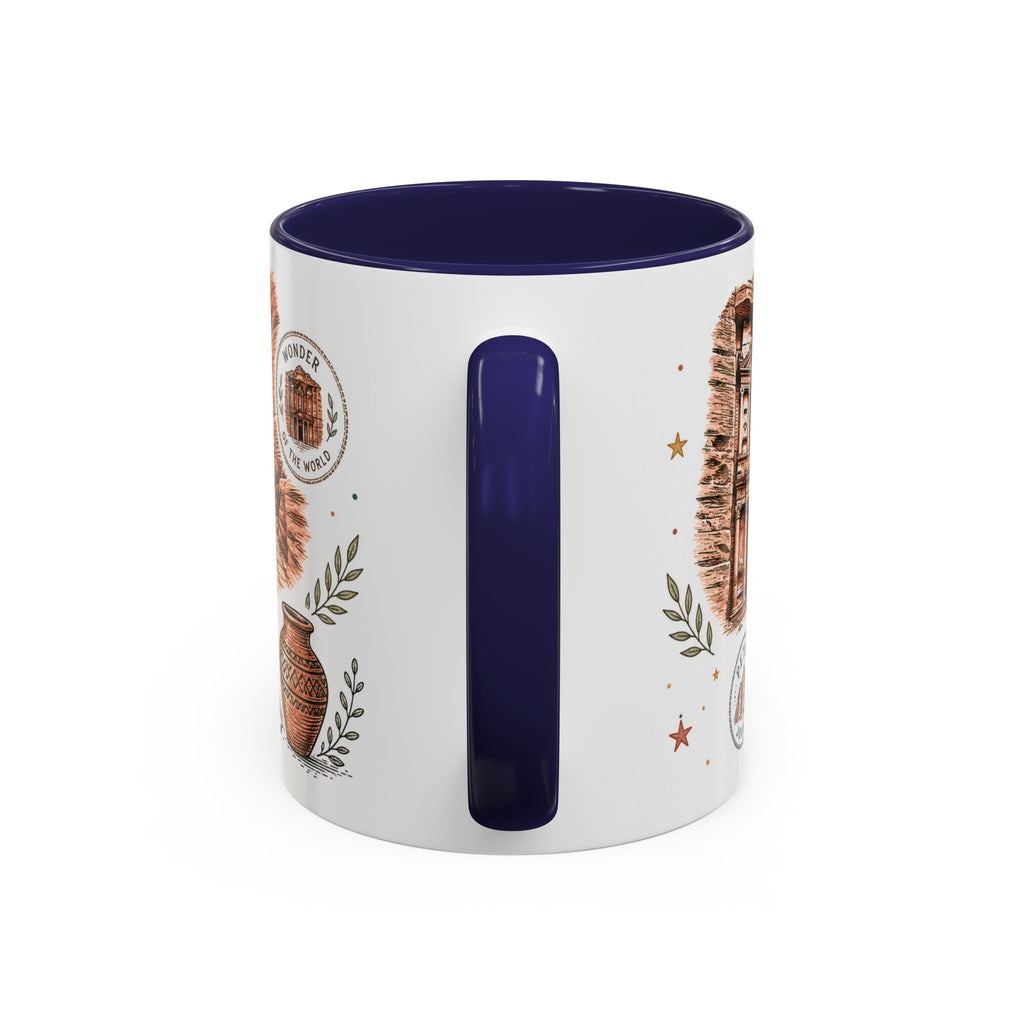 Petra Coffee Mug | Travel Destination Souvenir Gift | Accent Color Ceramic 11oz 15oz