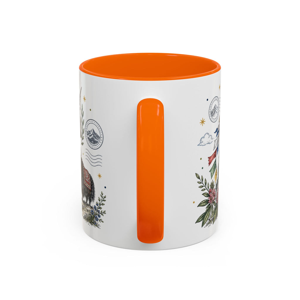 Himalaya Coffee Mug | Travel Destination Souvenir Gift | Accent Color Ceramic 11oz 15oz