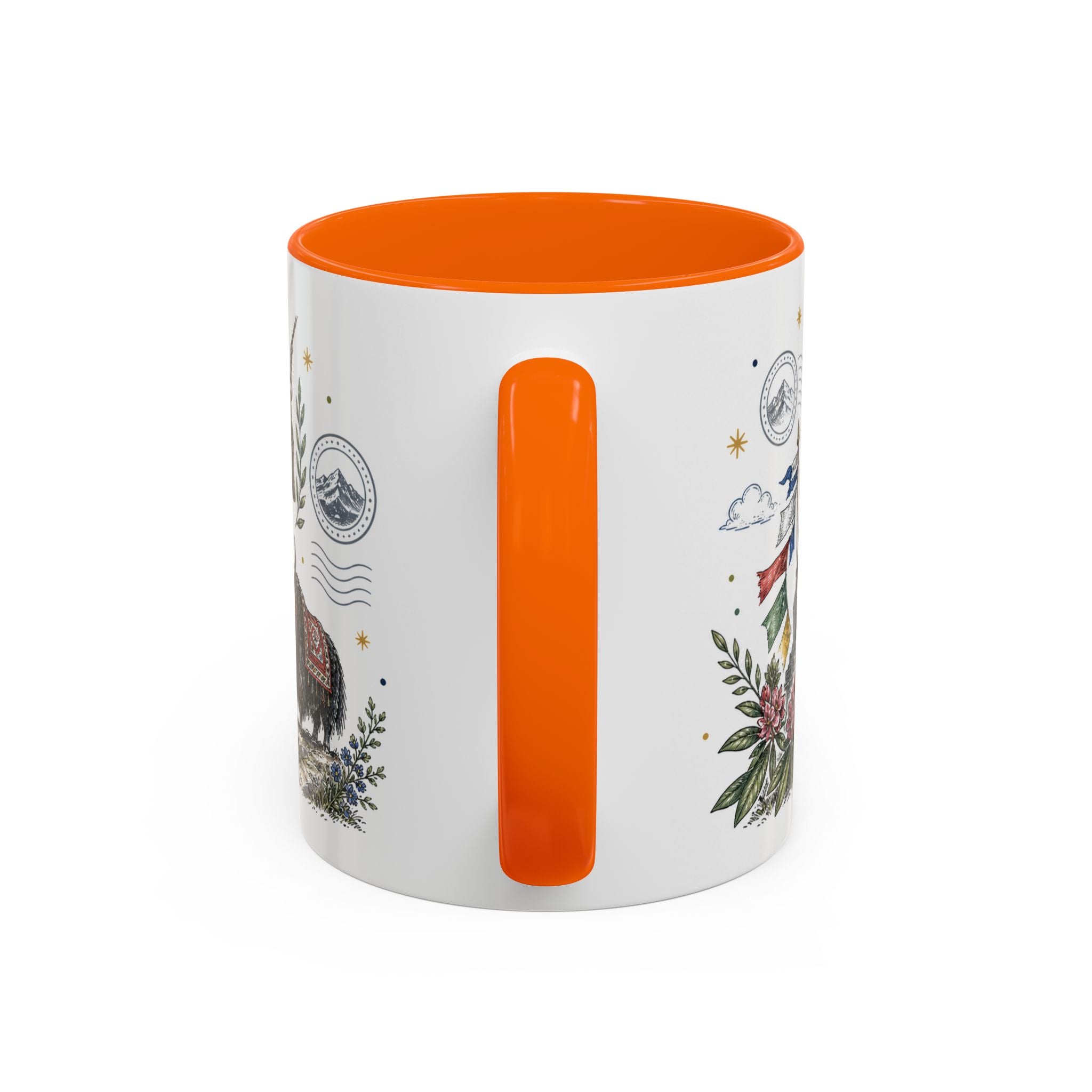 Himalaya Coffee Mug | Travel Destination Souvenir Gift | Accent Color Ceramic 11oz 15oz