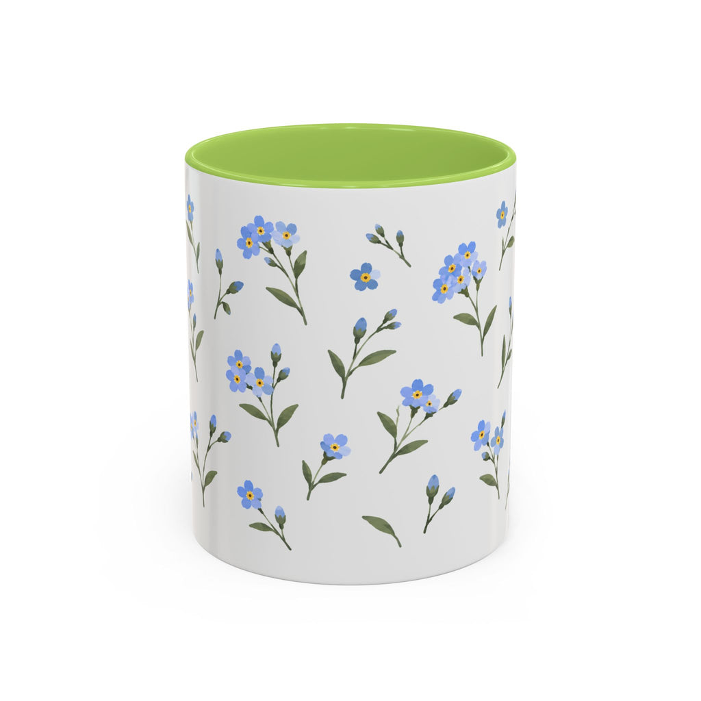 Alaska Forget-me-not Mug, State Flower Floral Coffee Cup, 11oz Botanical Gift