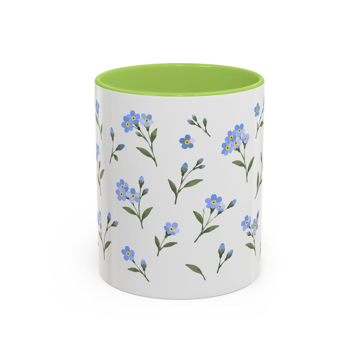 Alaska Forget-me-not Mug, State Flower Floral Coffee Cup, 11oz Botanical Gift