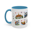 Bangkok Coffee Mug | Postage Stamp Collage Mug | Travel Souvenir Accent Cup 11oz 15oz