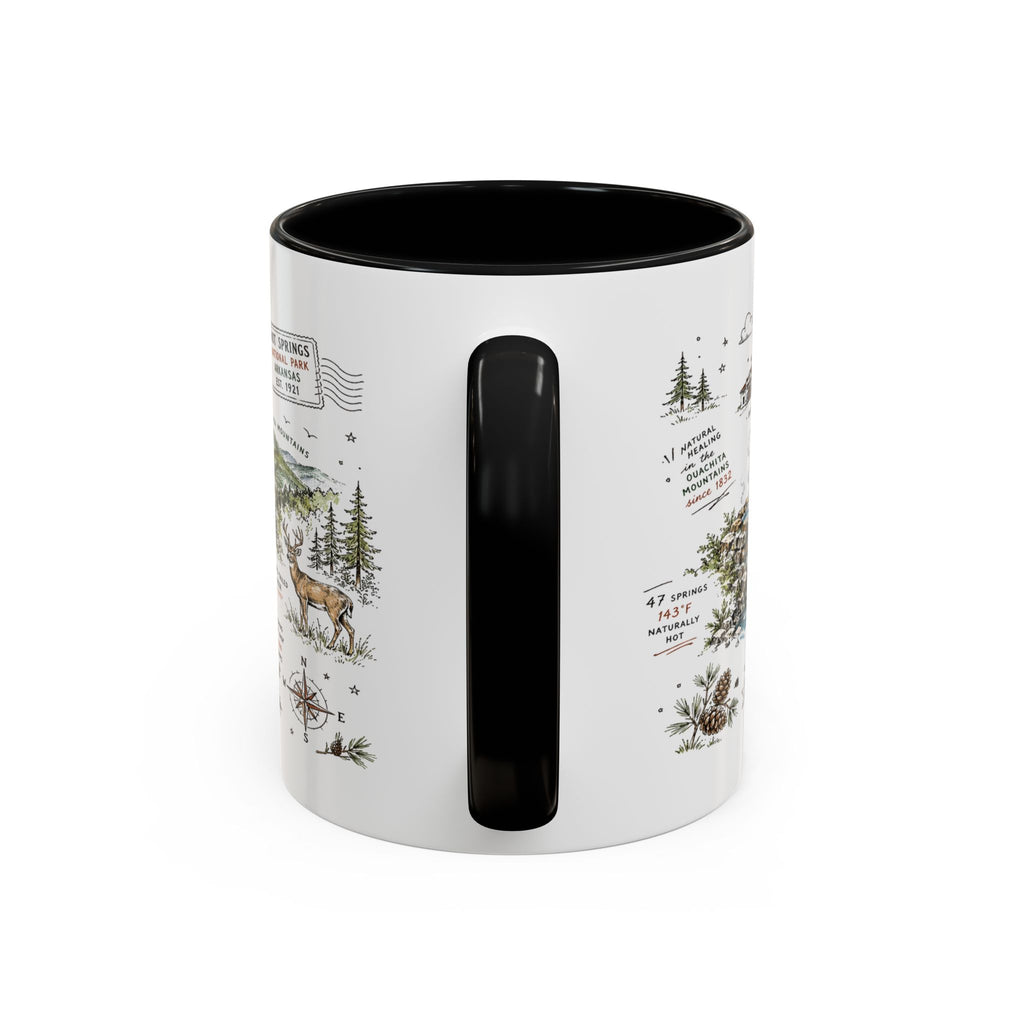 Hot Springs National Park Coffee Mug | Arkansas Thermal Spring Spa Gift | Accent Color Ceramic 11oz 15oz