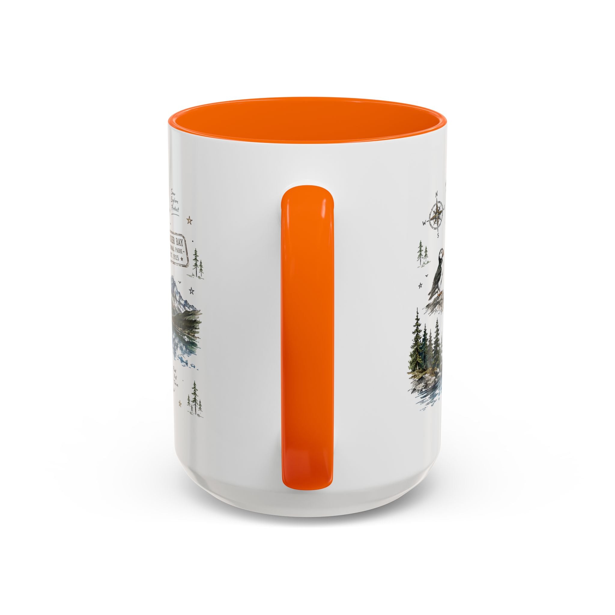 Glacier Bay National Park Coffee Mug | Alaska Wilderness Kayaking Gift | Accent Color Ceramic 11oz 15oz