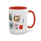 Shanghai Coffee Mug | Postage Stamp Collage Mug | Travel Souvenir Accent Cup 11oz 15oz