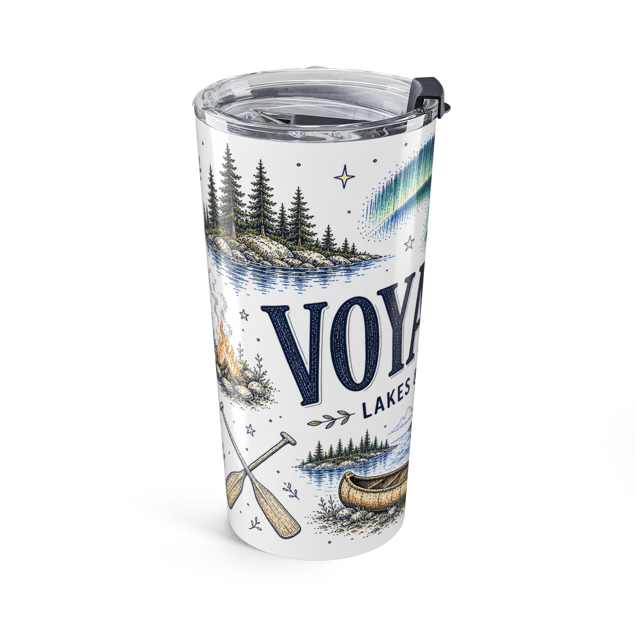 Voyageurs National Park 20oz Tumbler | Minnesota Lake Wilderness Canoe Gift | Insulated Stainless Steel Travel Cup