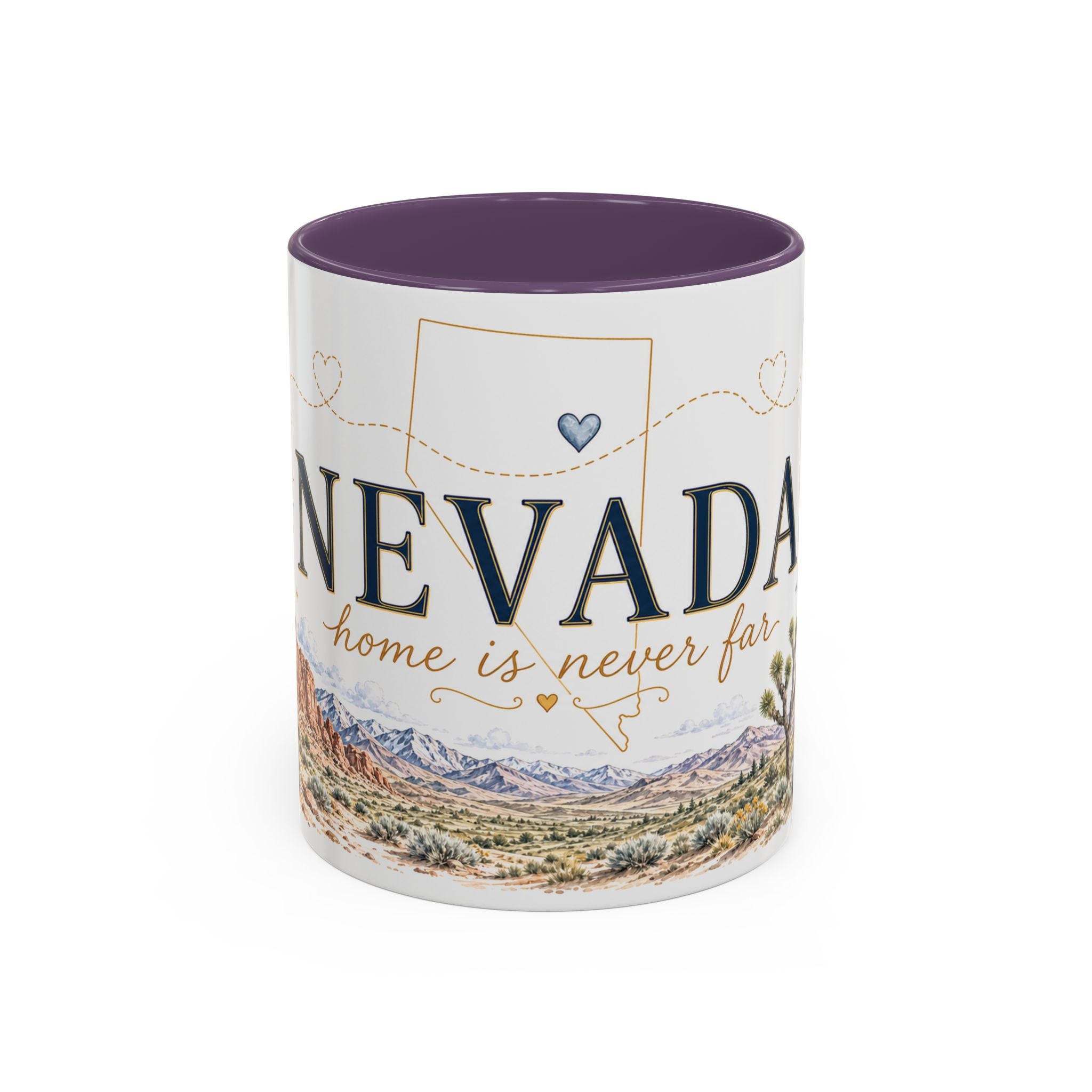 Nevada Home State Mug | Moving Away, Long Distance Friendship Gift | 11oz 15oz Accent Mug