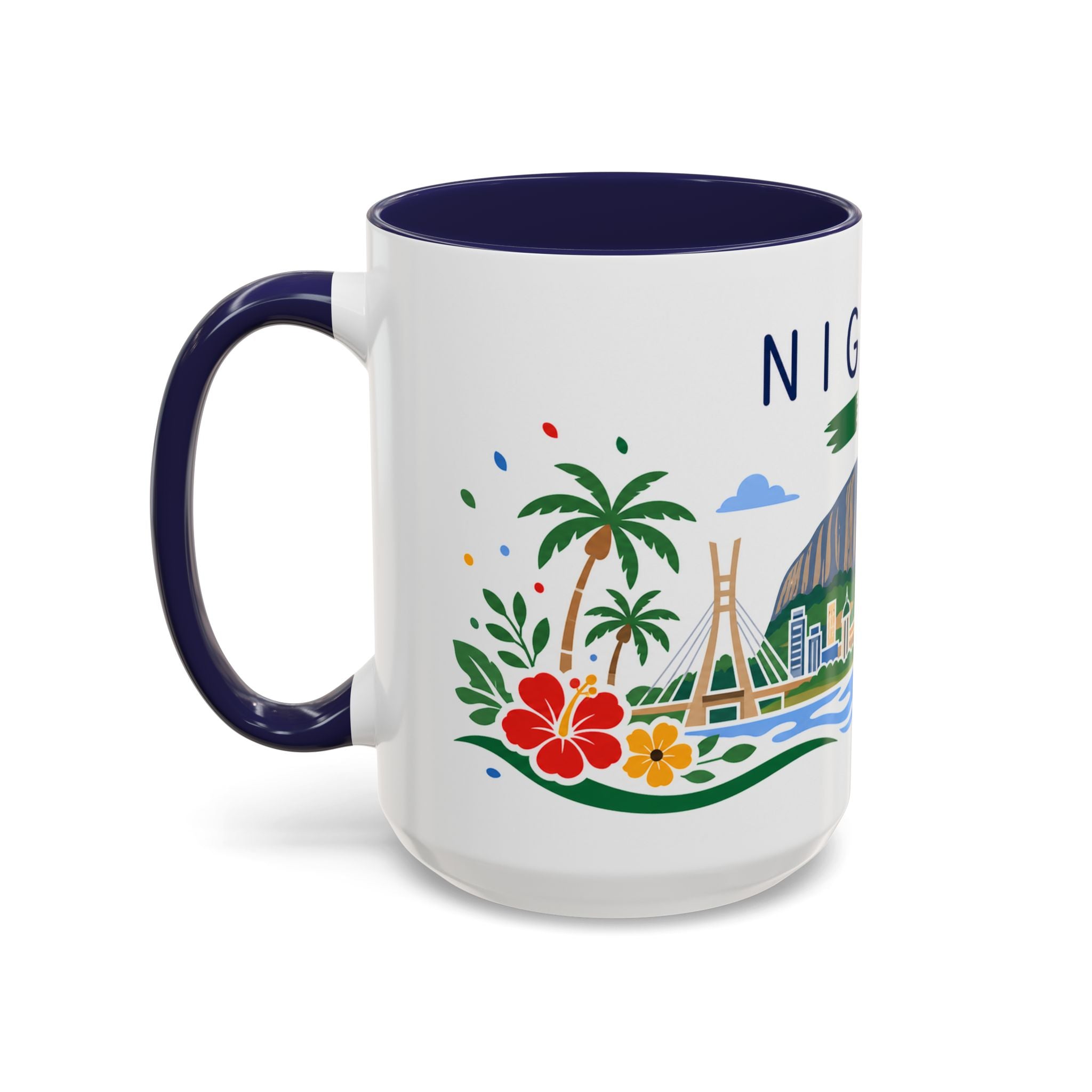 Nigeria Coffee Mug | Travel Souvenir Accent Mug | Country Gift Ceramic Cup 11oz 15oz