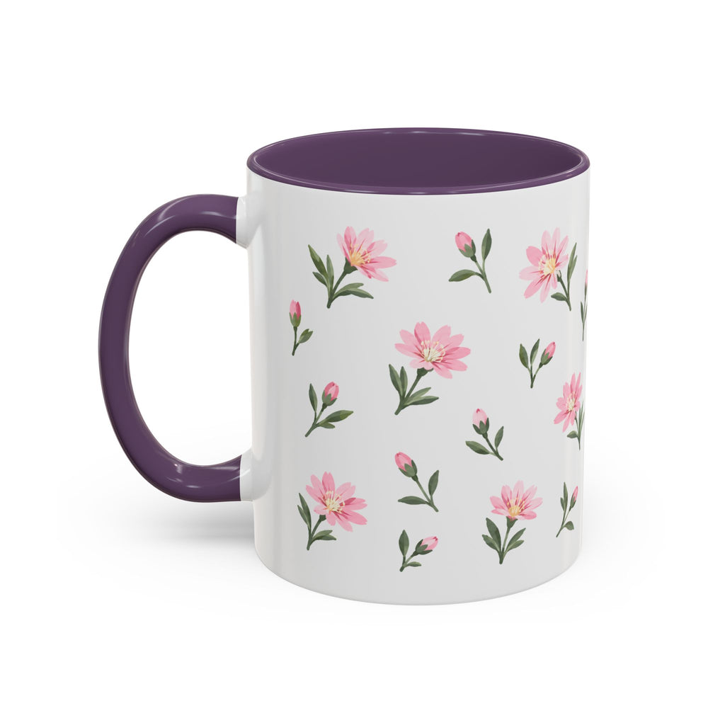 Montana Bitterroot Mug, State Flower Floral Coffee Cup, 11oz Botanical Gift