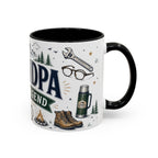 Grandpa The Legend Coffee Mug | Gift From Grandkids | Accent Color Ceramic 11oz 15oz