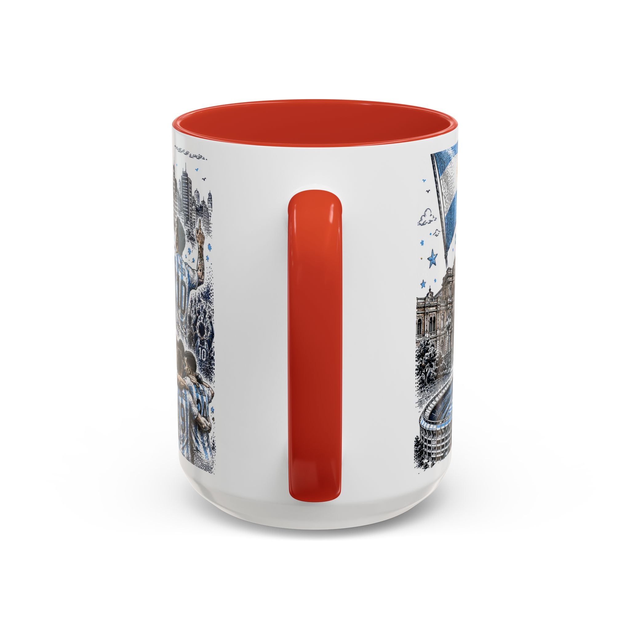 Argentina Soccer Coffee Mug | Soccer Fan Gift | Accent Color Ceramic 11oz 15oz Match Day Cup