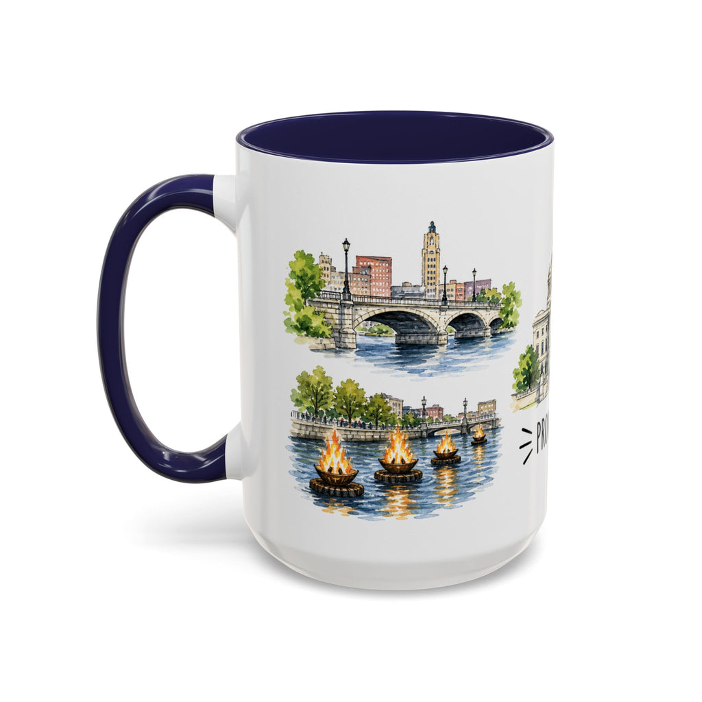 Providence Illustrated Travel Mug | City Souvenir Accent Coffee Mug | 11oz 15oz Ceramic Cup