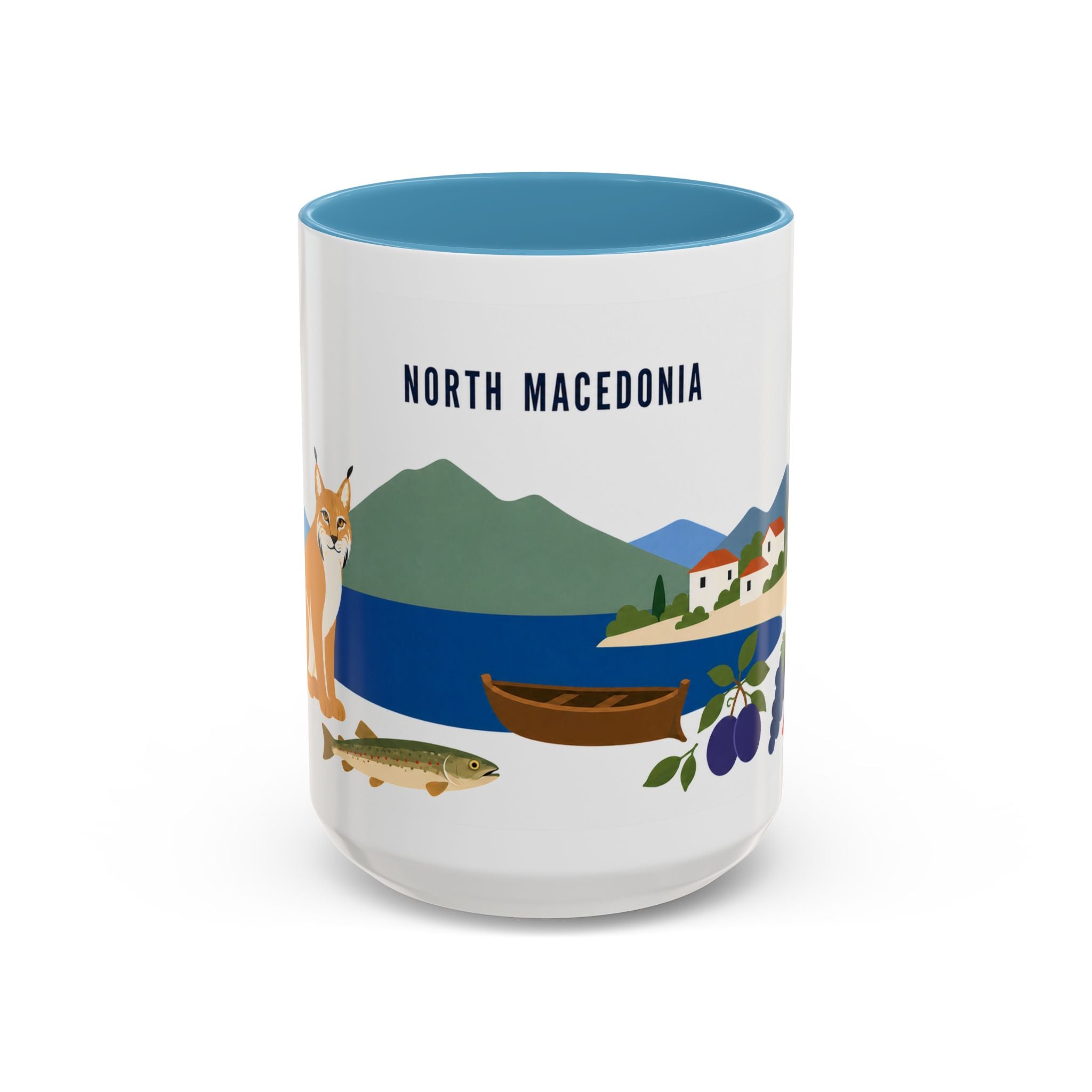 North Macedonia Coffee Mug | Travel Souvenir Accent Mug | Country Gift Ceramic Cup 11oz 15oz