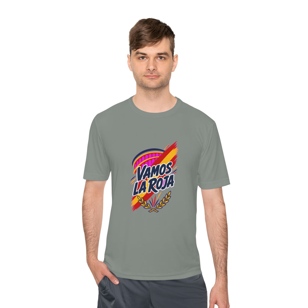 Spain Soccer T Shirt, Vamos La Roja Tee, World Football Fan Shirt, Moisture Wicking Sport Tee