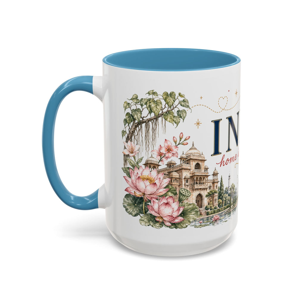 India Home Country Mug | Moving Away Gift | Long Distance Friendship | 11 oz 15 oz Accent Mug