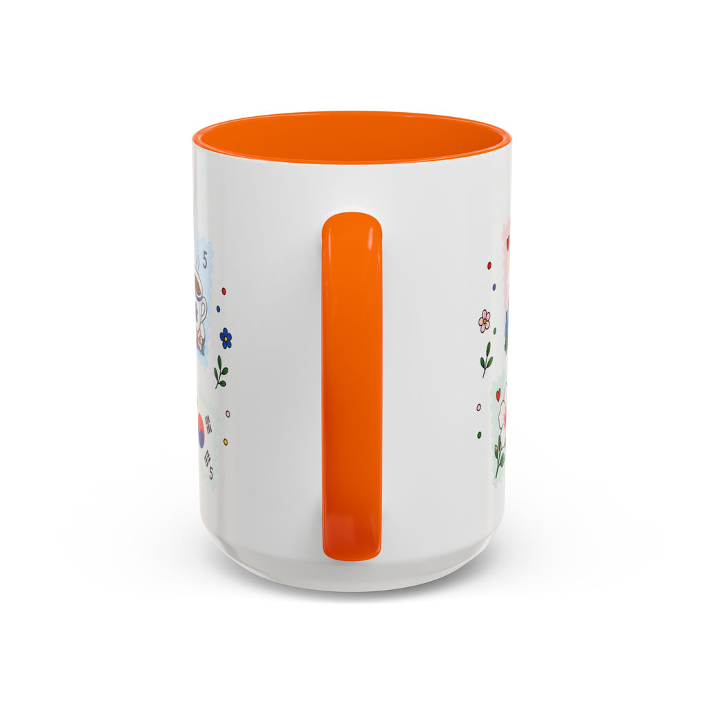 Seoul Coffee Mug | Postage Stamp Collage Mug | Travel Souvenir Accent Cup 11oz 15oz