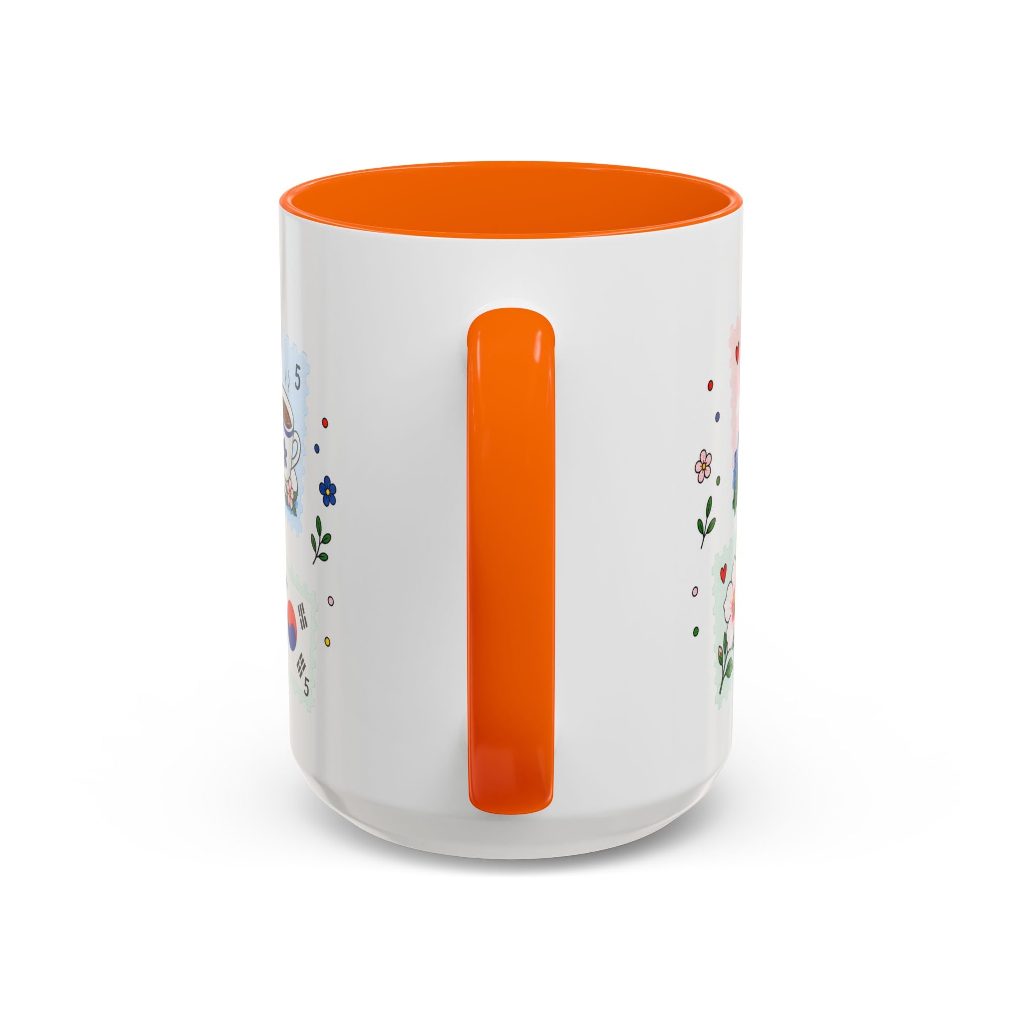 Seoul Coffee Mug | Postage Stamp Collage Mug | Travel Souvenir Accent Cup 11oz 15oz