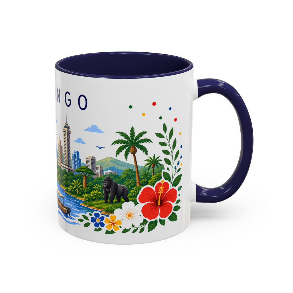 DR Congo Coffee Mug | Travel Souvenir Accent Mug | Place Gift Ceramic Cup 11oz 15oz