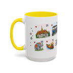 Bangkok Coffee Mug | Postage Stamp Collage Mug | Travel Souvenir Accent Cup 11oz 15oz