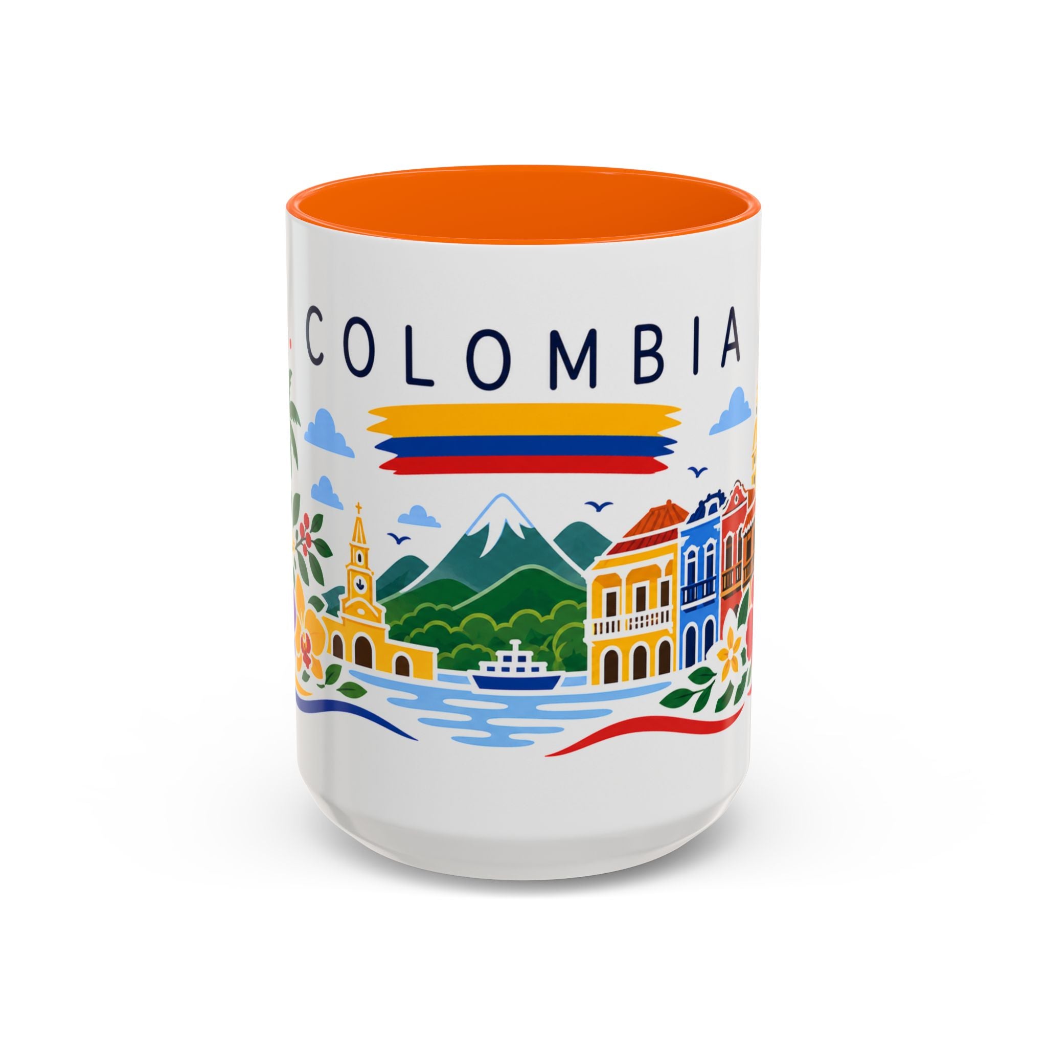 Colombia Coffee Mug | Travel Souvenir Accent Mug | Country Gift Ceramic Cup 11oz 15oz